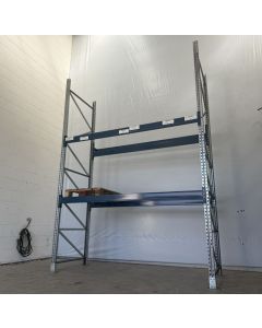 Palettenregalanlage Palettenregal, gebraucht | Polypal Stockpal | Regalständer: 4.000 x 1.100 mm | Lichte Weite: 2.700 mm | Durchschubsicherung | Regallänge: Auswählbar