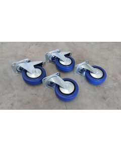 4er Set Lenkrolle Rolle Schwerlastrollen Transportrollen, neu | Raddurchmesser: 125 mm | Tragf&auml;higkeit: 200 kg
