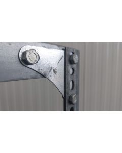 Eckplatten Knotenbleche Fachbodenregal, gebraucht | Dexion Schraubregal | Schenkelabm.: 80 x 80 mm | verzinkter Stahl