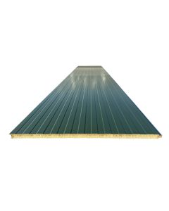 Sandwichplatten f&uuml;r Wand I. Wahl 40mm Chromoxidgr&uuml;n L&auml;nge 6,00m (32,75&euro;/QM)