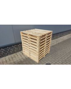 Einwegpalette Holzpalette, II. Wahl | Neuware | teils gebraucht | Abm.: 1.110 x 1.110 x 130 mm | Holz | 07 Deckbretter | Interne Bezeichnung: Bild 1_1100 x 1100 mm