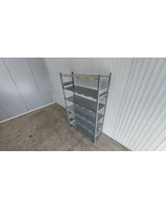 Fachbodenregal Magazinregal, gebraucht | SSI Sch&auml;fer R 3000 | Gesamth&ouml;he: 2.500 mm | Gesamttiefe: 600 mm | 6 Ebenen | Regall&auml;nge: 1,66 lfm.