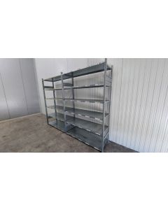 Fachbodenregal Magazinregal, gebraucht | SSI Sch&auml;fer R 3000 | Gesamth&ouml;he: 2.500 mm | Gesamttiefe: 600 mm | 6 Ebenen | Regall&auml;nge: 3,29 lfm.