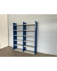 Fachbodenregal Magazinregal, gebraucht | META CLIP | Gesamthöhe: 2.490 mm | Gesamttiefe: 435 mm | Vollwand | Regallänge: 2,15 lfm.