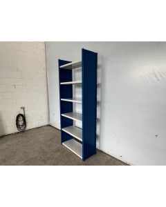 Fachbodenregal Magazinregal, gebraucht | META CLIP | Gesamthöhe: 2.490 mm | Gesamttiefe: 435 mm | Vollwand | Regallänge: 1,10 lfm.