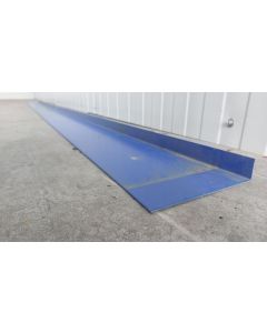 L-Winkel Wandanschlussblech Gel&auml;nder, gebraucht | Gesamtl&auml;nge: 3.000 mm | L-Winkel: 150 x 30 mm | blau
