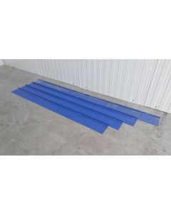 L-Winkel Wandanschlussblech Gel&auml;nder Sonderposten, gebraucht | Gesamtl&auml;nge: 4 verschiedene | L-Winkel: 150 x 30 mm | blau