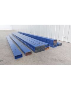 Rechteckrohr Vierkantrohr Stahltr&auml;ger Sonderposten, gebraucht | Gesamtl&auml;nge: 5 verschiedene | Profil: 40 x 20 mm | blau