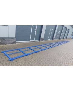 Gel&auml;nder Absperrung Schutzzaun, gebraucht | Gel&auml;nderl&auml;nge: 3.660 mm | Gesamth&ouml;he: 1.100 mm | blau