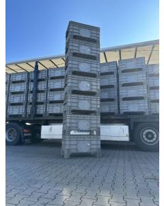 Stapelbehälter Großvolumenbehälter Mehrzweckbehälter, gebraucht | Abm.: 975 x 635 x 555 mm (BxTxH) | Volumen: 220 Liter | Materialfarbe: grau
