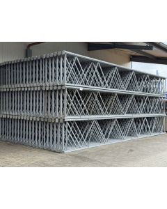 Palettenregalständer Regalständer gebraucht | Stow Pal Rack NS | PLFB 155 | Rahmenprofil: 100 x 65 x 2,25 mm | Ständerhöhe: 8.500 mm | Ständertiefe: 1.100 mm | grau