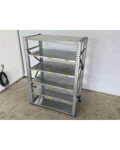 Fachbodenregalanlage Fachbodenregal, gebraucht | SSI Schäfer PR 600 | Regalständer: 2.100 x 800 mm | Fachboden: 1.295 mm | Regallänge: 1,48 lfm. 