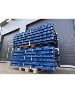 Palettenregalständer Regalständer Palettenregal, gebraucht | Jung Heinrich Esmena | Rahmenprofile: P 76.2 x 63.2 x 1.8 mm | Ständerhöhe: 2.250 mm | Ständertiefe: 1.050 mm | blau