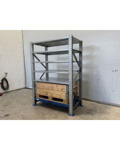 Fachbodenregalanlage Fachbodenregal, gebraucht | SSI Schäfer PR 600 | Palettenauszug | Regalständer: 2.100 x 800 mm | Fachboden: 1.295 mm | Regallänge: 1,48 lfm. 