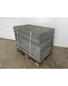 eingelegtes Gitterrost Gitterrostboden, gebraucht | Gesamttiefe: 782 mm | Gesamtbreite: 1.270 mm | Maschenweite: 68 x 35 mm | Bezeichnung: GR-HI280