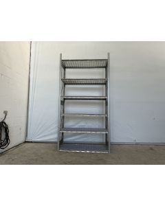 Fachbodenregal Magazinregal, gebraucht | Dexion HI280 | Gesamthöhe: 2.500 mm | Gesamttiefe: 500 mm | Gitterrostboden | Regallänge: 1,38 lfm.