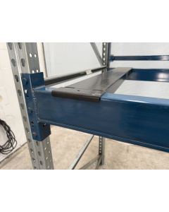 Tiefenauflage Tiefensteg Tiefenstege f. Palettenregal, gebraucht | f. Regaltiefe 1.100 mm | lichte Stützweite: 1.000 mm | K 100 x 50 x 4 mm | roh
