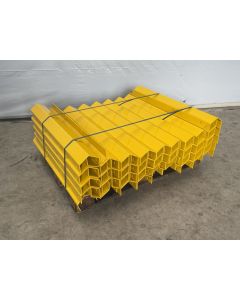 Ständerschutz Pfostenschutz Rammschutz, II. Wahl (Neuware) | SSI Schäfer | passend für Rahmenprofil: 120 mm | Gesamthöhe: 1.000 mm | gelb