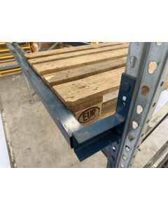 Durchschubsicherung Ladungsbegrenzer f. Palettenregale, gebraucht | Polypal | Gesamtlänge: 1.850 mm | Profilabm.: 50 x 50 mm | blau