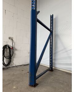 Ständerschutz Pfostenschutz Rammschutz, gebraucht | Meta (Thyssen) | passend für Rahmenprofil: 85 mm | Gesamthöhe: 1.255 mm | Innenbreite: ca. 86 mm | blau