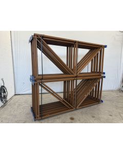 Palettenregalständer Regalständer, gebraucht | ALSER NS | Rahmenprofil: C 80x40x15x2,00 mm | Ständerhöhe: 2.500 mm | Ständertiefe: 1.050 mm | braun