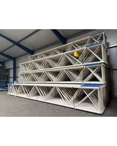 Palettenregalständer Regalständer Palettenregal, gebraucht | Nedcon NS | Ständerhöhe: 9.000 mm | Ständertiefe: 1.100 mm | cremeweiß