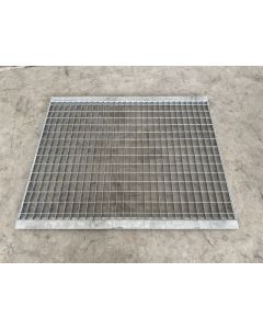 eingelegtes Gitterrost Regalrost, gebraucht | Gesamttiefe: 1.045 mm | Gesamtbreite: 1.295 mm | Maschenweite: 70 x 45 mm | Bezeichnung: GR-138