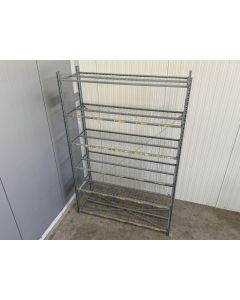 Fachbodenregal Magazinregal, gebraucht | SSI Sch&auml;fer R 3000 | Drahtgitterb&ouml;den | Gesamth&ouml;he: 2.500 mm | Gesamttiefe: 600 mm | 6 Ebenen | Regall&auml;nge: Ausw&auml;hlbar