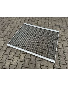 eingelegtes Regalrost Gitterrost Schweißrost, gebraucht | Gesamttiefe: 1.180 mm | Gesamtbreite: 1.330 mm | Maschenweite: 55 x 55 mm | Bezeichnung: GR-85