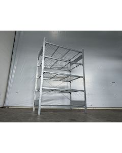 Fachbodenregal Magazinregal, neu | META CLIP | Gesamthöhe: 2.000 mm | Gesamttiefe: 835 mm | Gitterrostboden: 1.300 mm | Regallänge: 1,40 lfm.
