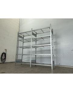 Fachbodenregal Magazinregal, neu | META CLIP | Gesamthöhe: 2.000 mm | Gesamttiefe: 535 mm | Gitterrostboden | Regallänge: 2,15 lfm.