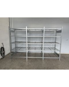 Fachbodenregal Magazinregal, neu | META CLIP | Gesamthöhe: 2.000 mm | Gesamttiefe: 835 mm | Gitterrostboden | Regallänge: 3,20 lfm.