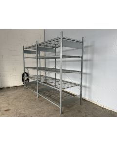 Fachbodenregal Magazinregal, neu | META CLIP | Gesamthöhe: 2.000 mm | Gesamttiefe: 835 mm | Gitterrostboden: 1.300 mm | Regallänge: 2,75 lfm.