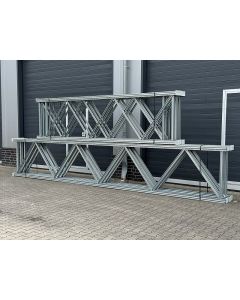 Palettenregalständer Regalständer, gebraucht | Vogelsang NS | Rahmenprofil: 70x 80 x 2,50 mm | Ständerhöhe: 6.200 mm | Ständertiefe: 1.100 mm | sendzimir verzinkt