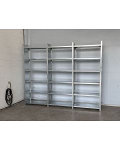  Fachbodenregal Magazinregal, gebraucht | META CLIP | Gesamthöhe: 2.475 mm | Gesamttiefe: 435 mm | Vollwand | Regallänge: 3,20 lfm.