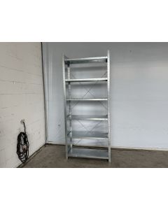 Fachbodenregal Magazinregal, gebraucht | META CLIP | Gesamthöhe: 2.475 mm | Gesamttiefe: 435 mm | Vollwand | Regallänge: 1,10 lfm.