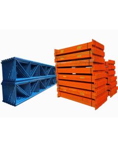 Palettenregalanlage, Polypal Maxipal / gebraucht / Regalständer: 8.750 x 1.100 mm / Lichte Weite: 2.300 mm // Regallänge: Auswählbar