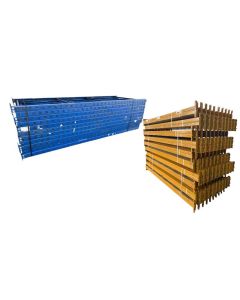 Palettenregalanlage Palettenregal, gebraucht | Jung Heinrich Delta | Regalständer: 3.200 x 1.050 mm | lichte Weite: 2.700 mm | blau & gelb | Regallänge: 16,76 lfm.