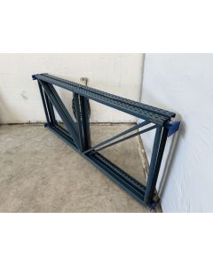 Palettenregalständer Regalständer, gebraucht | ALSER NS | Rahmenprofil: C 80x40x15x2,00 mm | Ständerhöhe: 2.500 mm | Ständertiefe: 1.050 mm | blau