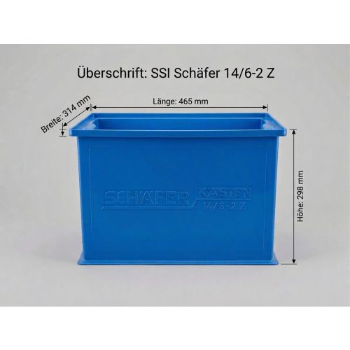 14/6-2 Z | Stapelkiste Lagerkiste Transportkiste SSI Schäfer Box | 465x314x298 mm