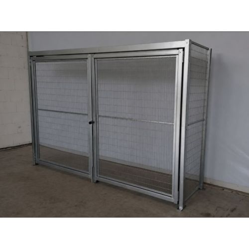Maschinenschutz Maschinenschutzk&auml;fig, neu | Garantell | 2-fl&uuml;gelige Maschinenschutzt&uuml;r | Gesamtbreite: 3.120 mm | Gesamth&ouml;he: 2.050 mm | Gesamttiefe: 760 mm 