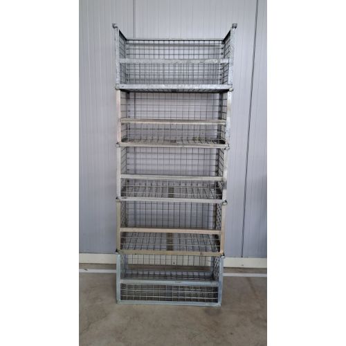 Gitterbox Metallbox Gitterbehälter, gebraucht / 820 x 420 x 420 mm (B x T x H) / stapelbar / verzinkt
