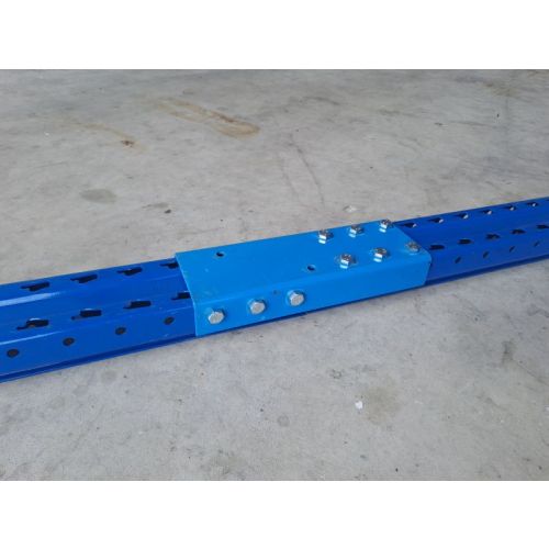 Aufstocklaschen für Palettenregale, gebraucht / Jung Heinrich MPB / für Rahmenprofilbreite: 100 mm / blau 