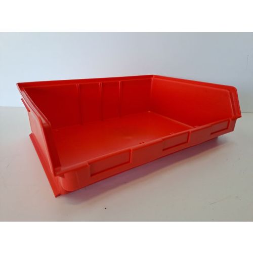 Sichtlagerkasten Stapelkasten Kunststoffkiste Kiste, gebraucht | SSI Schäfer LF 351 ZW | Außenmaß: 348 x 470 x 145 mm (LxBxH) | Farbe: rot