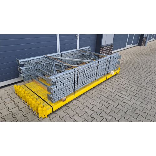 Palettenregalanlage Palettenregal, gebraucht | Redirack | Regalständer: 2.300 x 1.100 mm | Lichte Weite: 2.710 mm | Regallänge: 14,05 lfm.