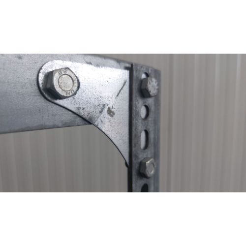 Eckplatten Knotenbleche Fachbodenregal, gebraucht | Dexion Schraubregal | Schenkelabm.: 80 x 80 mm | verzinkter Stahl