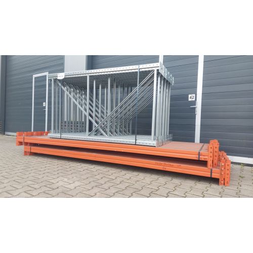 Palettenregalanlage Regalanlage, gebraucht | META Thyssen Multipal S | Regalst&auml;nder: 2.200 x 1.100 mm | Lichte Weite: 3.300 mm | Regall&auml;nge: 37,32 lfm. 