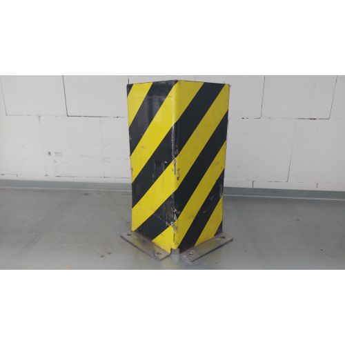 L-Anfahrschutzecke Palettenregal, gebraucht | Gesamthöhe: 400 mm | Gesamtbreite: 225 mm | Schenkellänge: 180 mm | gelb / schwarz 