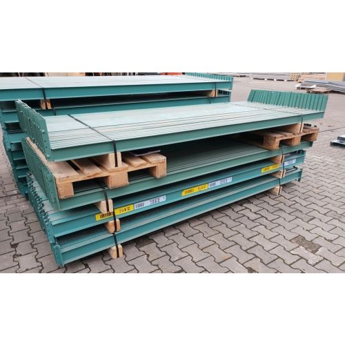 Palettenregaltraverse, gebraucht Hovuma // 2.880 mm // INP 80 x 42 mm // Bodentraverse, Kopftraverse