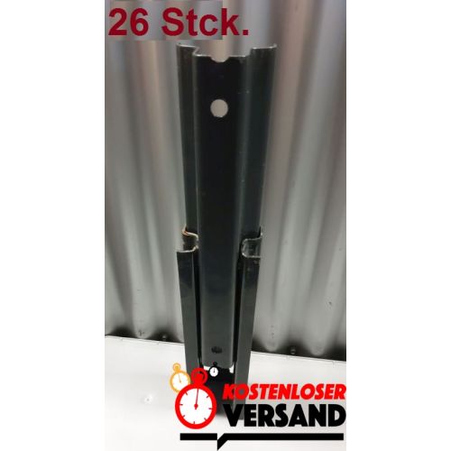 26x Aufstocklaschen für Palettenregale / Link 51 / F. Rahmenprofiltypen: M / H / E / S / anthrazit